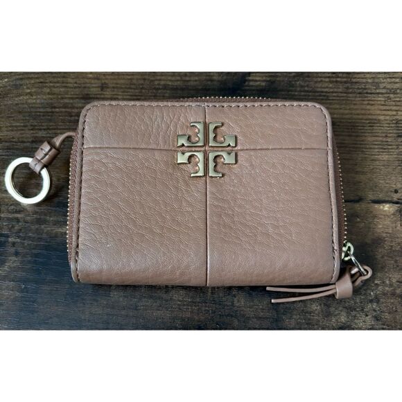 Tory Burch leather key holder / wallet in light brown - Picture 3 of 11